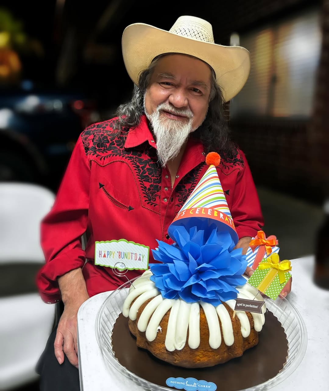 A beloved regular celebrating at La Palma